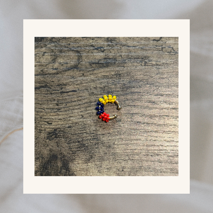 Andrea Tricolor Small Beaded Earrings