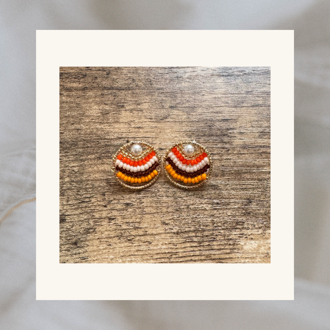 Elaine Small Beaded Earrings
