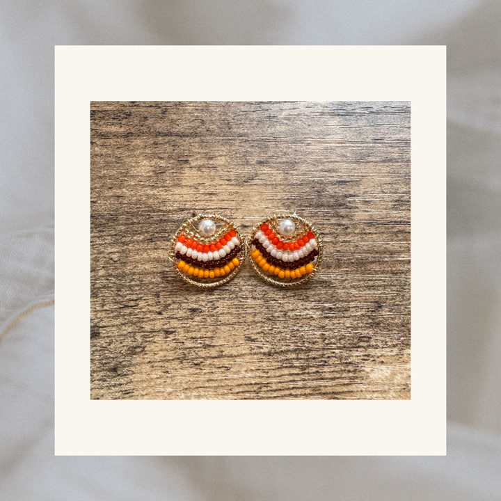 Elaine Small Beaded Earrings