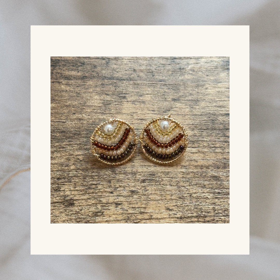 Elaine Small Beaded Earrings