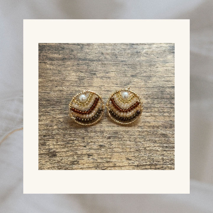 Elaine Small Beaded Earrings
