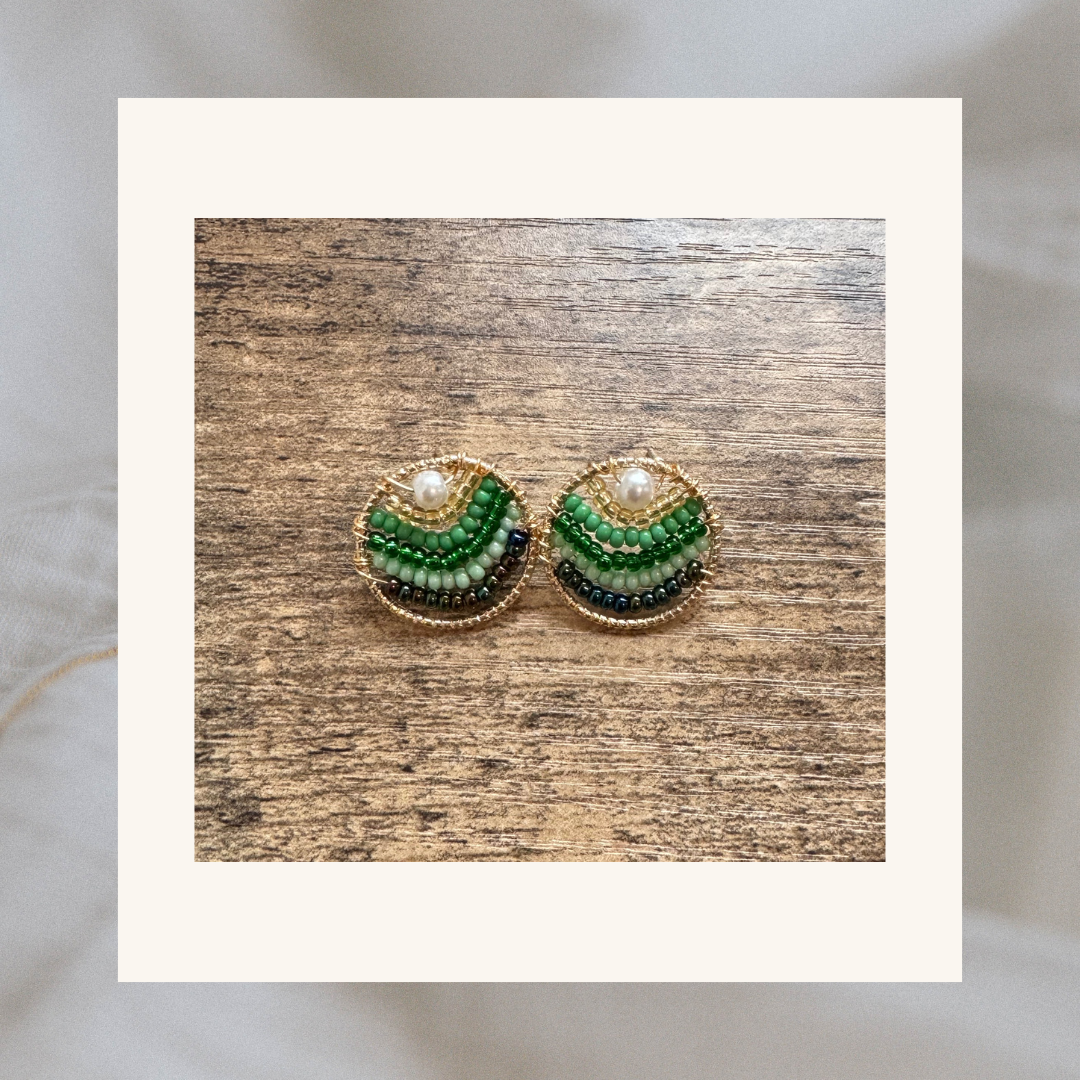 Elaine Small Beaded Earrings