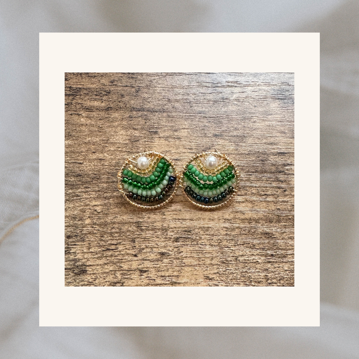 Elaine Small Beaded Earrings