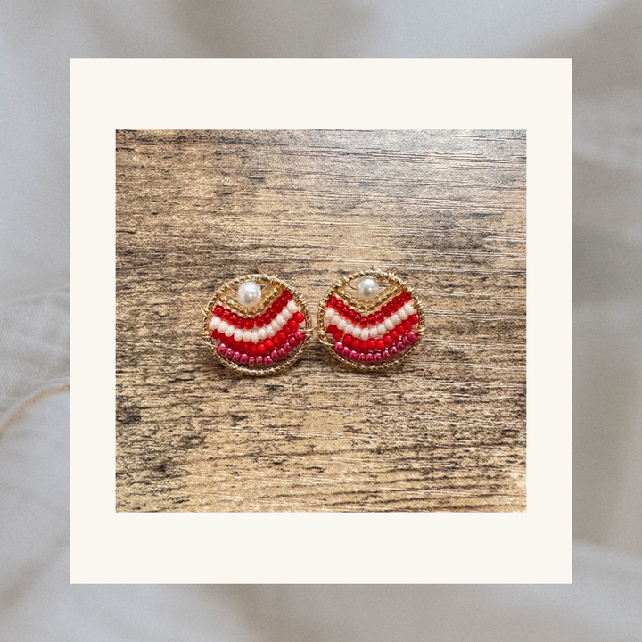 Elaine Small Beaded Earrings