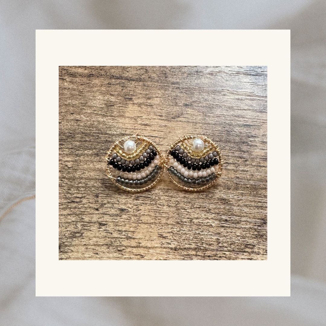 Elaine Small Beaded Earrings