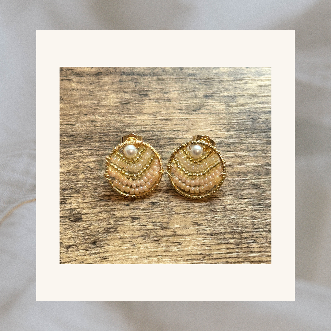 Elaine Small Beaded Earrings