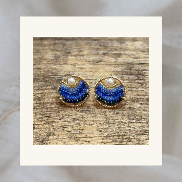 Elaine Small Beaded Earrings