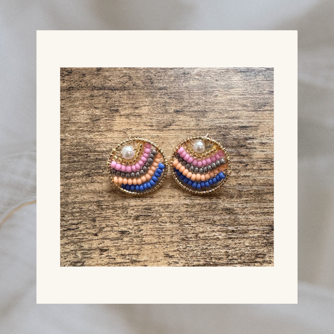 Elaine Small Beaded Earrings
