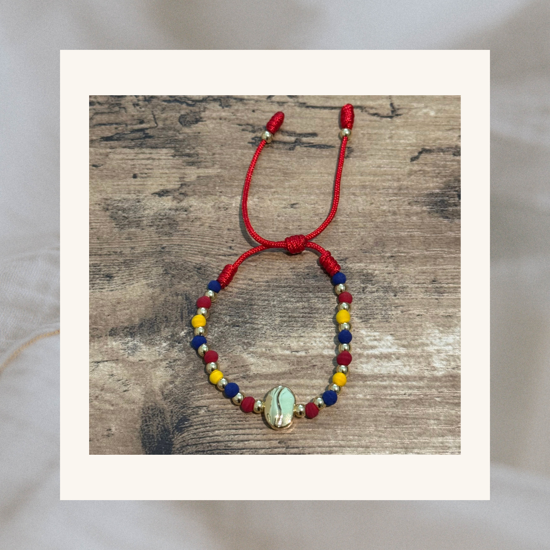 Colombian Flag Colors Neoprene Beaded Bracelets