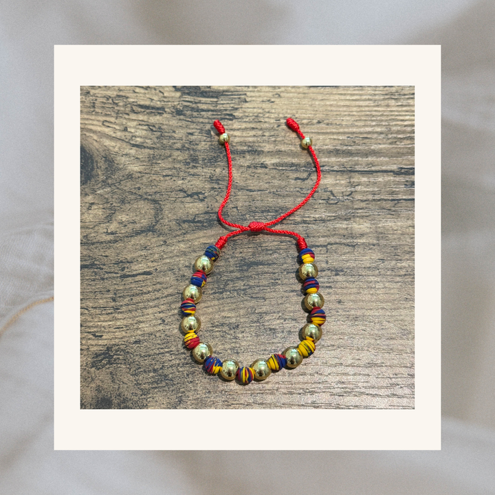 Colombian Flag Colors Neoprene Beaded Bracelets