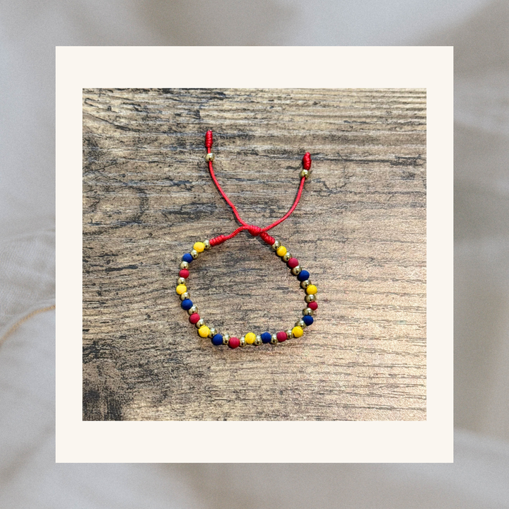 Colombian Flag Colors Neoprene Beaded Bracelets