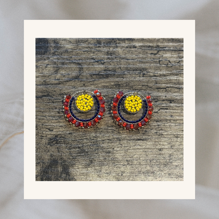 Luciana Tricolor Beaded Earrings