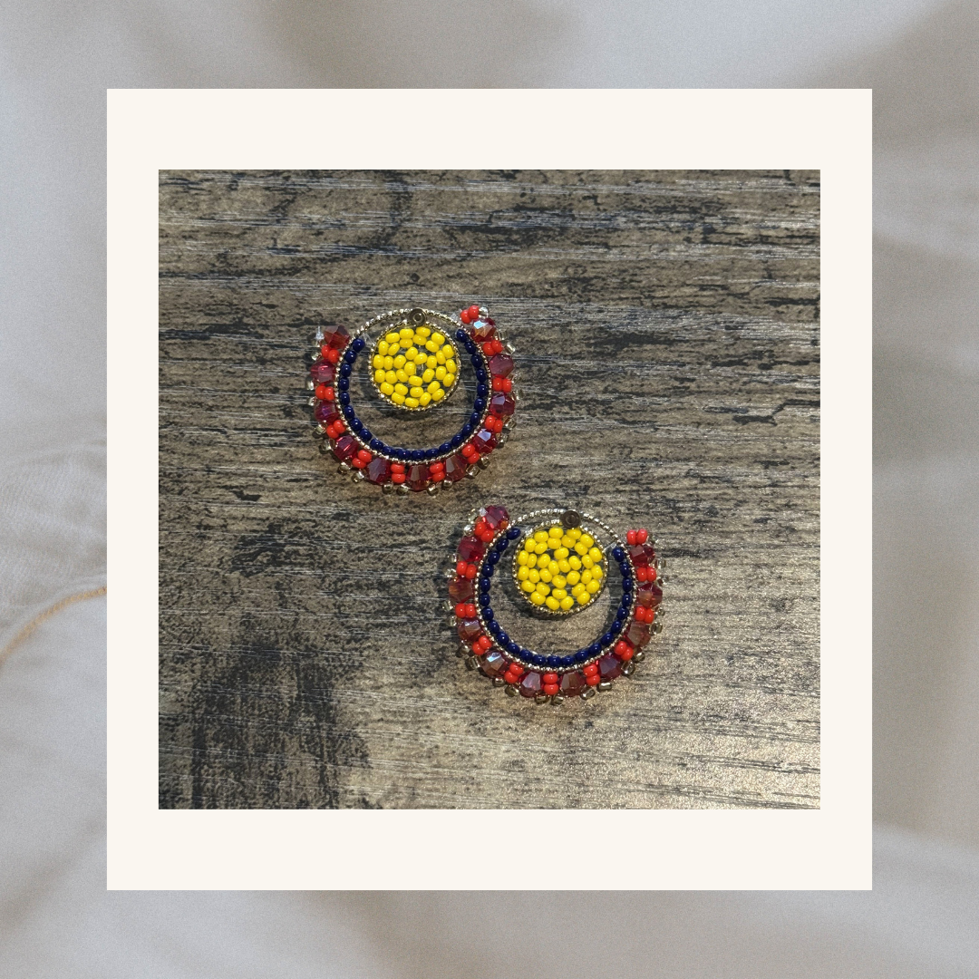 Luciana Tricolor Beaded Earrings