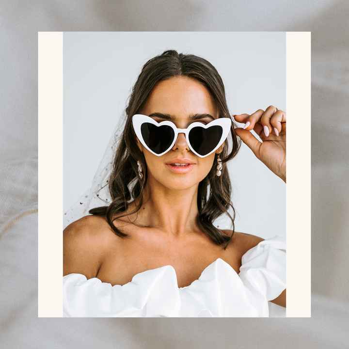 White Heart Sunglasses