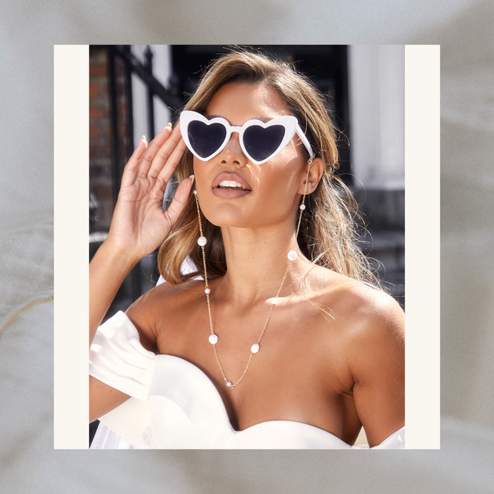 White Heart Sunglasses