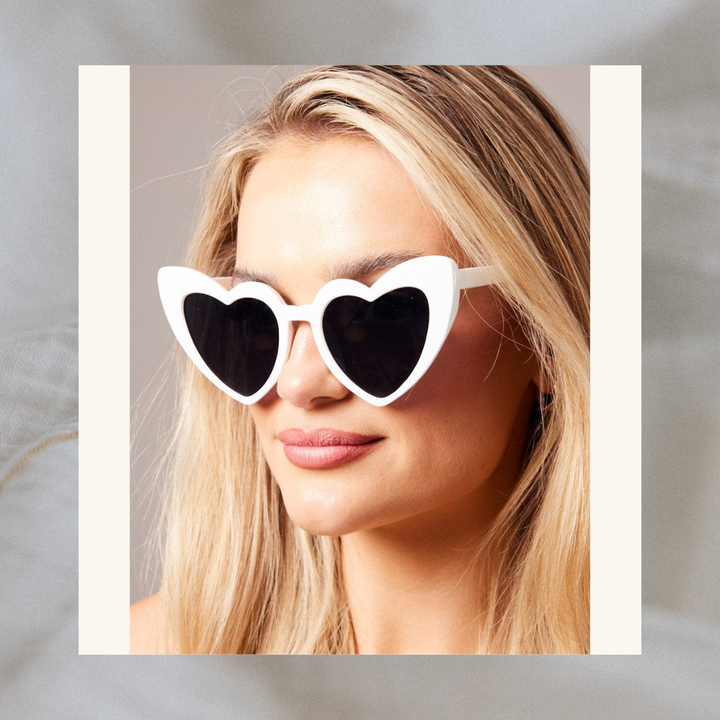 White Heart Sunglasses