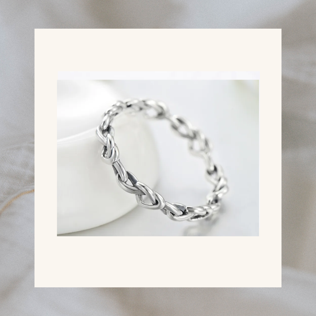Heart Knot Sterling Silver Ring
