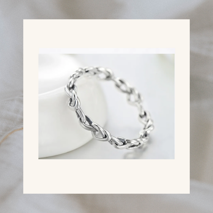 Heart Knot Sterling Silver Ring