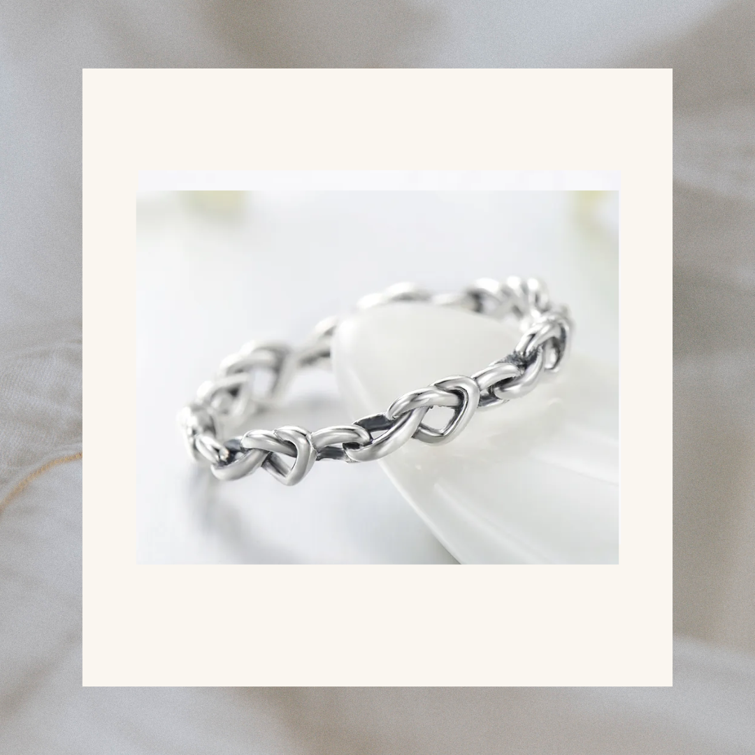 Heart Knot Sterling Silver Ring