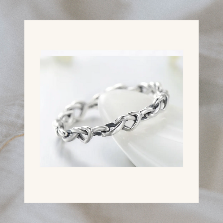 Heart Knot Sterling Silver Ring