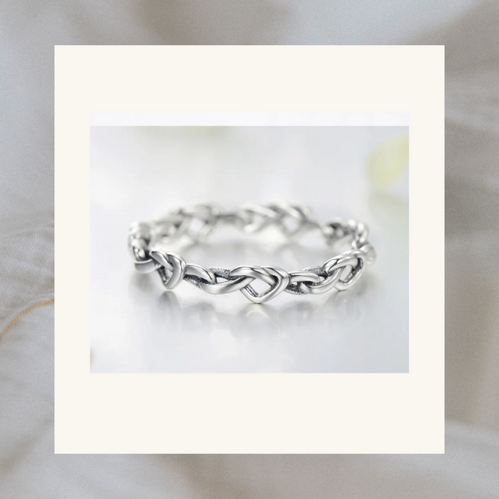Heart Knot Sterling Silver Ring